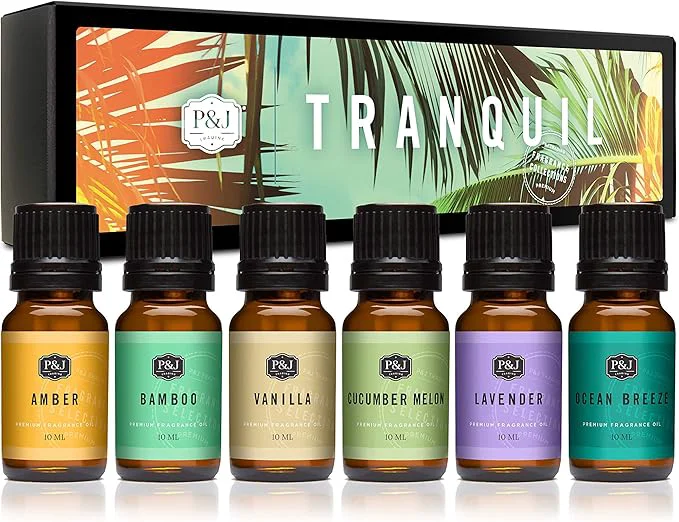 Fast P J Trading Fragrance Oil Tranquil Set Vanilla Cucumber Melon and Ocean Advanced