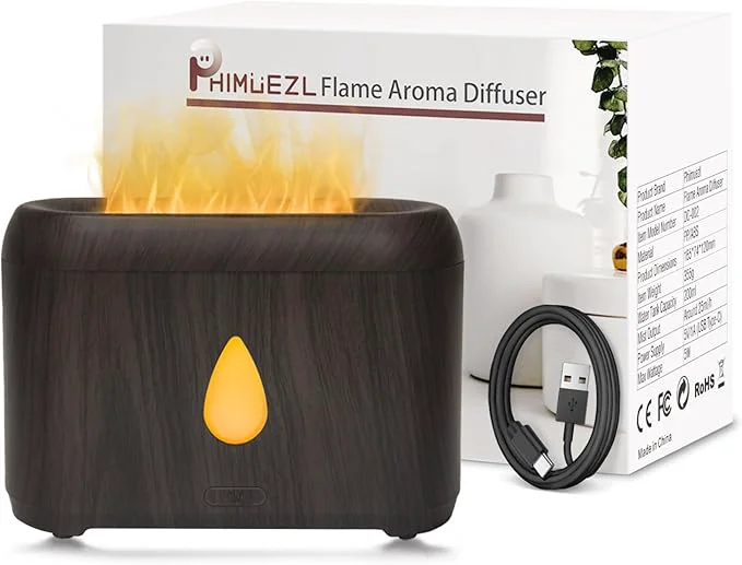 Outstanding Flame Diffuser for Essential Oils 200ml Ultrasonic Aroma Diffusers Authentic