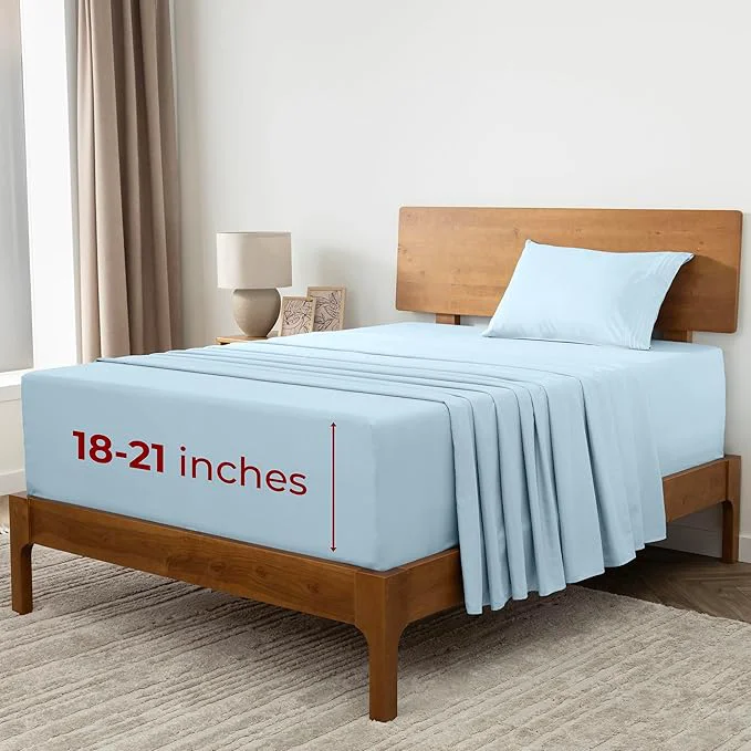 Trusted Mellanni Extra Deep Twin Sheets – 3 PC Iconic Collection Bedding – Hotel Luxury Ultra Soft Cooling Bed Sheets – Wrinkle Fade Stain Resistant Twin Aqua
