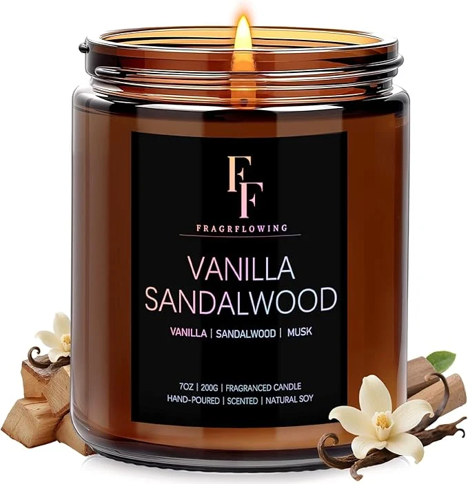 High-End Vanilla Sandalwoods Scented Candle Minimalist