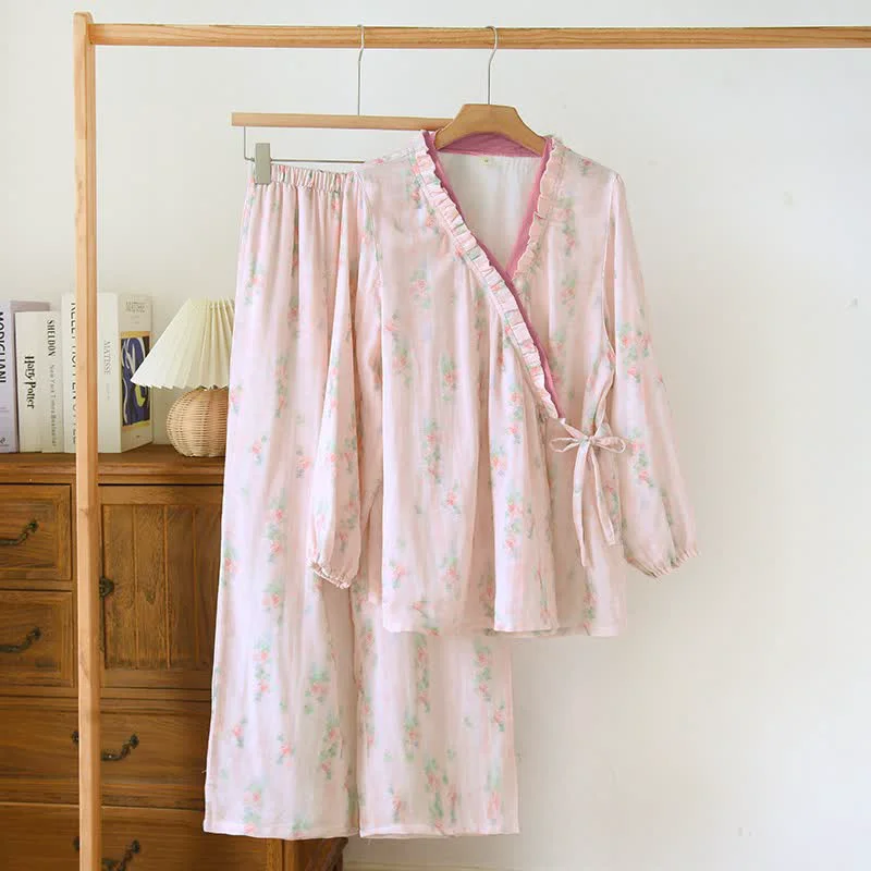 Original Design Ownkoti Bamboo Fiber Pink Floral Pajama Set Organic