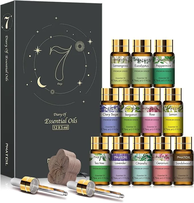 User-Friendly PHATOIL Essential Oil Set 12x5ml Essential Oils Gift Set Exceptional