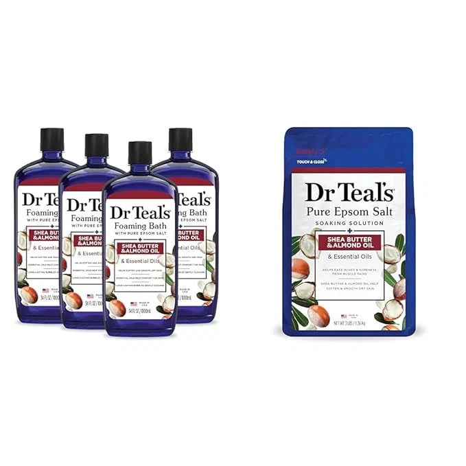 Prestigious Dr Teal’s Foaming Bath with Pure Epsom Salt Shea Butter Almond 34 fl oz Authentic