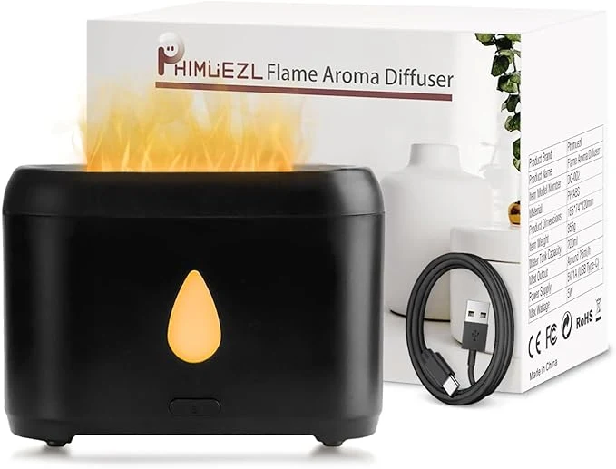 Elegant Flame Diffuser for Essential Oils 200ml Ultrasonic Aroma Diffusers Quality
