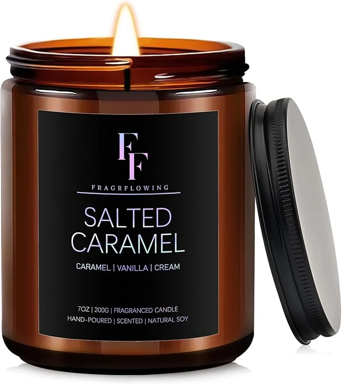 Casual Salted Caramel Scented Candle for Home Soy Wax Candle Aromatherapy Candle Gift Exclusive