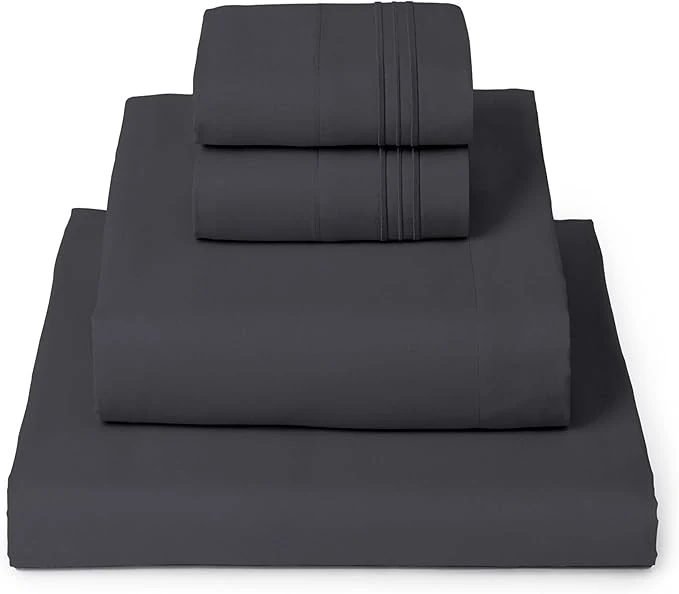 Trusted Mellanni Full Sheets Set – 4 PC Iconic Collection Bedding – Hotel Luxury Extra Soft Cooling Bed Sheets – Wrinkle Fade Stain Resistant Full Charcoal Advanced