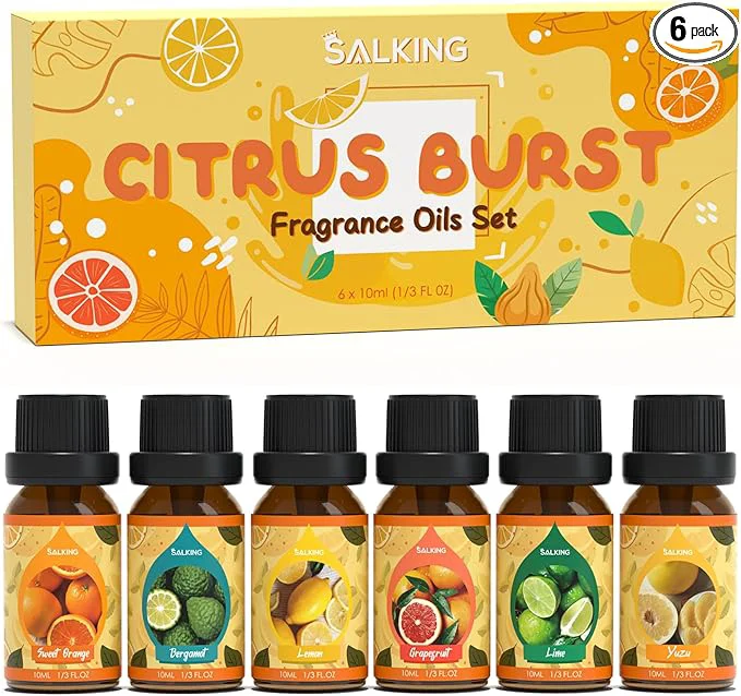 Elite SALKING Citrus Burst Essential Oil Set Premium Fragrance Oil Safe