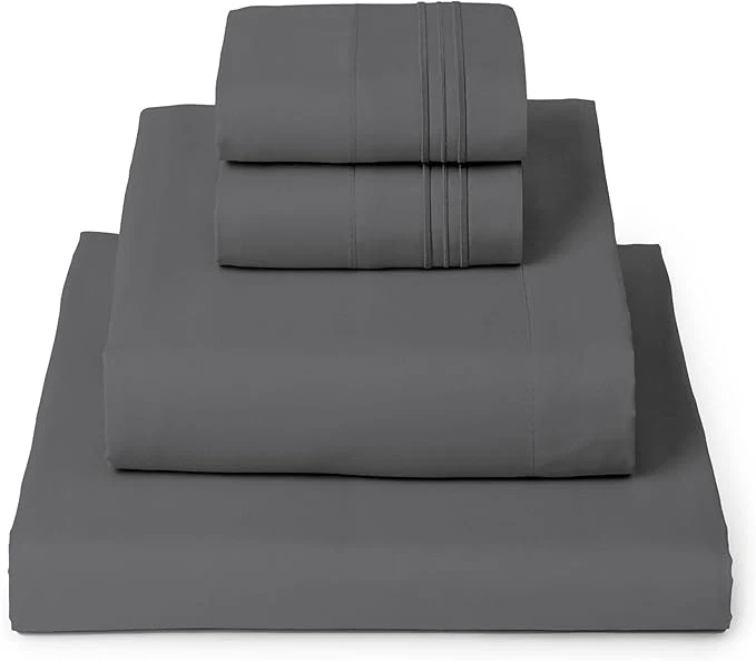 Efficient Mellanni Queen Sheets Set – 4 PC Iconic Collection Bedding – Hotel Luxury Extra Soft Cooling Bed Sheets – Wrinkle Fade Stain Resistant Queen Gray