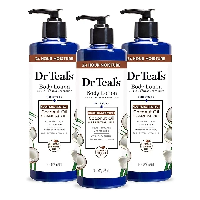 Stylish Dr Teal’s 24 Hour Moisture Body Lotion Coconut Oil Essential Oils 18 fl oz Comfortable