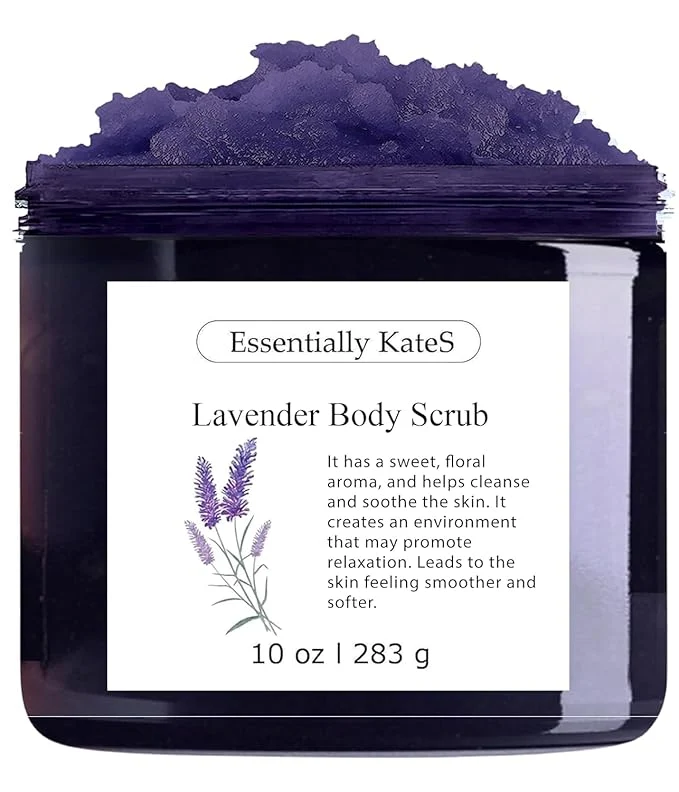 Smooth Lavender Salt Scrub 10 oz – Natural Exfoliating Body Scrub Eco-Friendly
