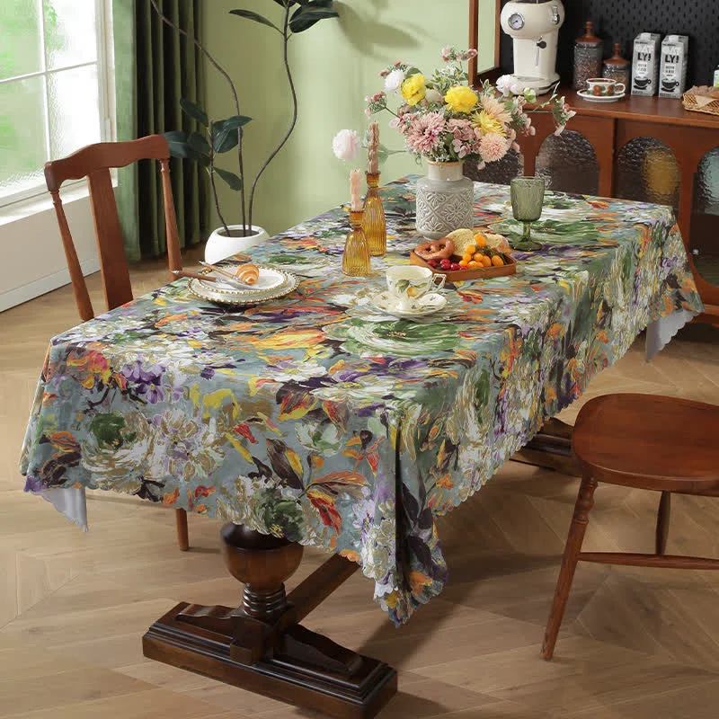 Superior Ownkoti Pastoral Oil Painting Waterproof Tablecloth Carefully Designed
