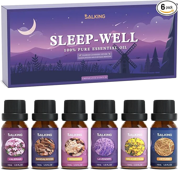 Reusable SALKING Sleep Essential Oils Set Pure and Natural Essential Oils Fragrance World-Class