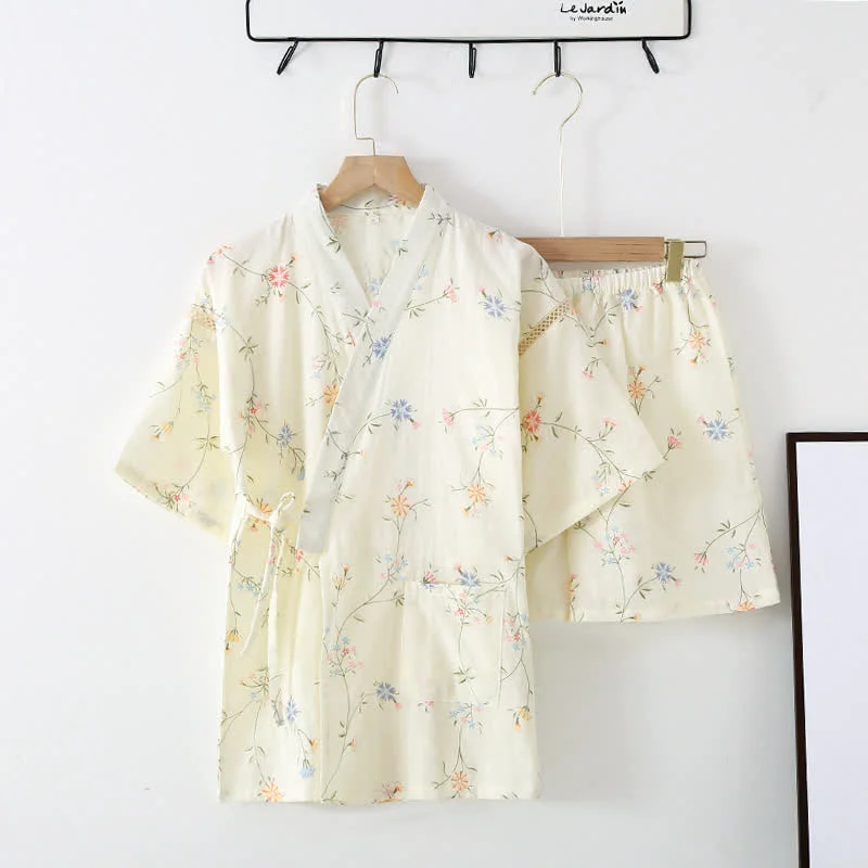 Exclusive Ownkoti Floral Cotton Gauze Kimono Loungewear Robe Official