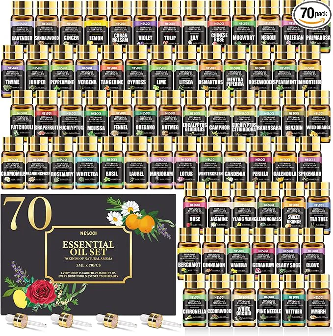 Breathable NESCCI 70 Pcs Essential Oil Set Practical