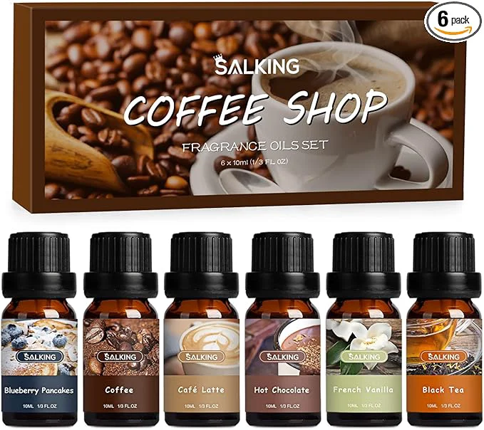 Practical SALKING Coffee Shop Fragrance Oils Set Premium Essential Oils Set Minimalist