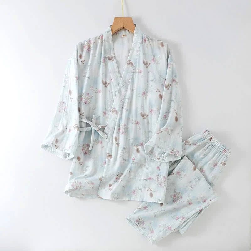 Trusted Ownkoti Bamboo Rabbit Cotton Gauze Japanese Pajamas World-Class