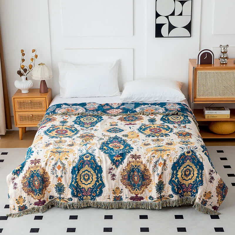 Original Ownkoti Boho Tribal Print Cotton Gauze Quilt Advanced