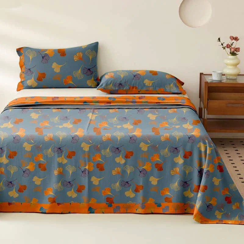 High-Performance Ownkoti Ginkgo Biloba Cotton Jacquard Sheet Bedspread Exceptional