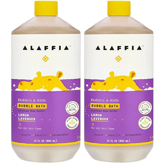 Superior Alaffia Bubble Bath for Babies Kids Lemon Lavender 2-Pack – Long-Lasting Consistent