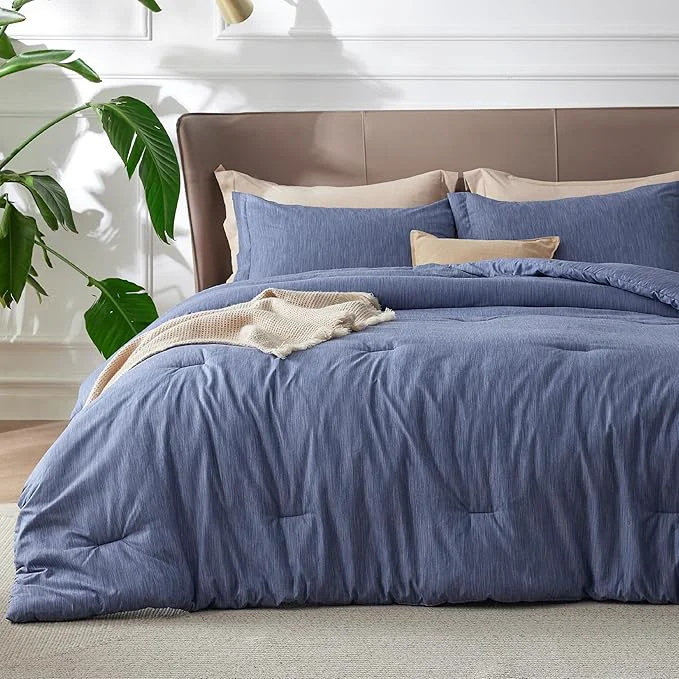 Original Bedsure Full Comforter Set – Infinity Blue Soft Bedding for All Seasons Cationic Dyed Bed Set 3 Pieces 1 Full Size Comforter 82 quot x86 quot and 2 Pillow Shams 20 quot x26 quot 2 quot Carefully Designed