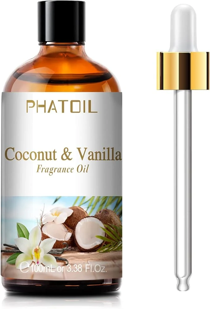 Easy-to-Use PHATOIL 3.38FL.OZ Coconut Vanilla Fragrance Oils Durable