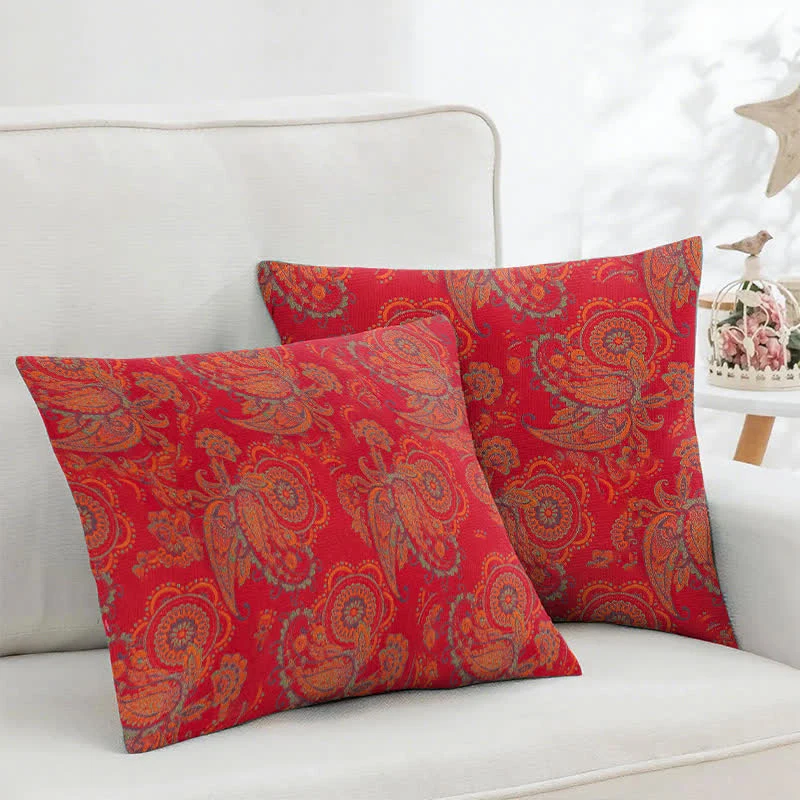 Verified Ownkoti Paisley Print Cotton Jacquard Square Pillowcases 2PCS Classic