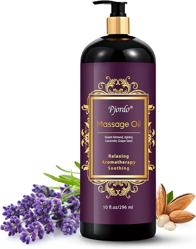 Contemporary Pjordo Aromatherapy Lavender Massage Oil 10 fl oz Relaxing Massage Oil Artisan