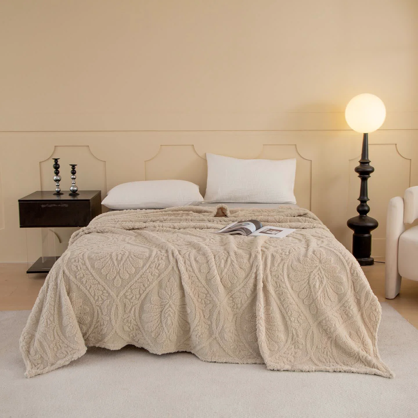 Modern Ownkoti Vintage Floral Jacquard Throw Blanket Prestigious