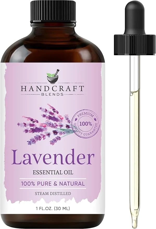 Genuine Handcraft Blends Lavender Essential Oil – 1 Fl Oz – Pure and Natural – Relaxed