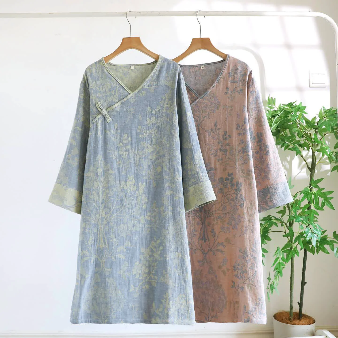 Minimalist Ownkoti Elegant Floral Organic Cotton Nightdress Smart