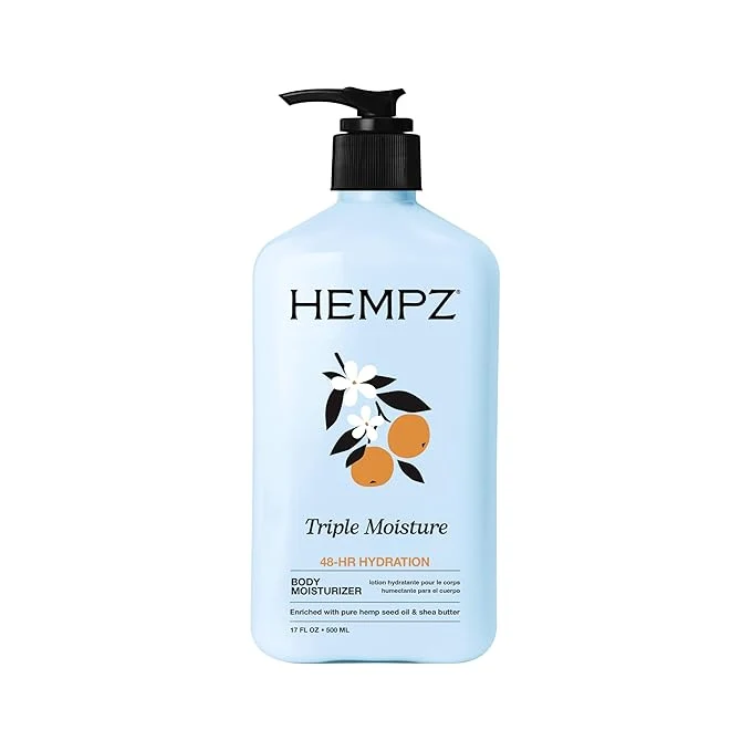 Soft HEMPZ Triple Moisture Body Moisturizer 17 Oz – Hydrating Lotion Rich Fast