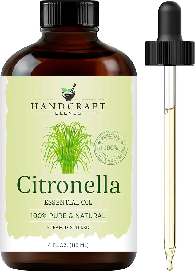 Fine Crafted Handcraft Blends Citronella Essential Oil – Huge 4 Fl Oz – Pure and Carefully Designed