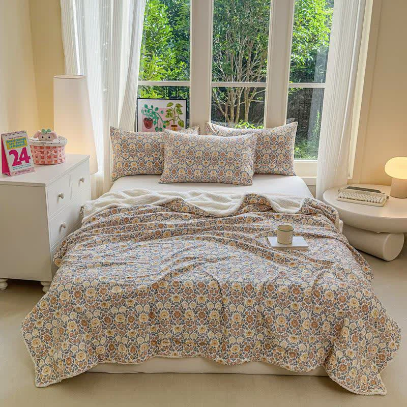 Professional Ownkoti Yellow Flower Reversible Throw Blanket User-Friendly