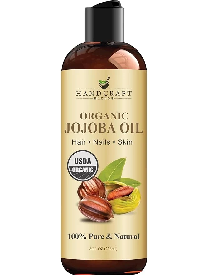 Prestigious Handcraft Blends USDA Organic Jojoba Oil Cold-Pressed 8 Fl Oz Pure