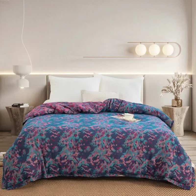 Classic Ownkoti Artistic Butterfly Cotton Gauze Jacquard Quilt Excellent