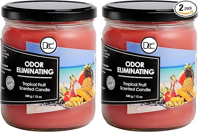 Unique Tropical Fruit Two Pack Odor Eliminating Highly Fragranced Candle Trendy