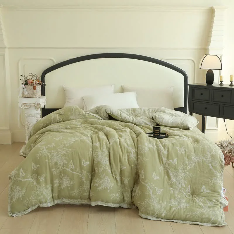 Durable Ownkoti Branch Butterfly Cotton Gauze Jacquard Quilt Expertly Made