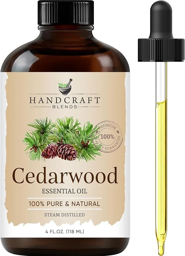 Reusable Handcraft Blends Cedarwood Essential Oil – Huge 4 Fl Oz – Pure and Natural Modern