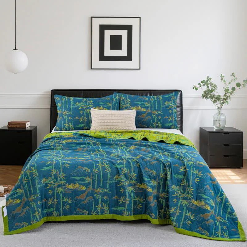 Refined Ownkoti Bamboo Natural Cotton Reversible Quilt Soft