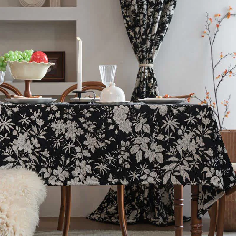 Quality Ownkoti Pastoral Style Floral Jacquard Tablecloth Proven