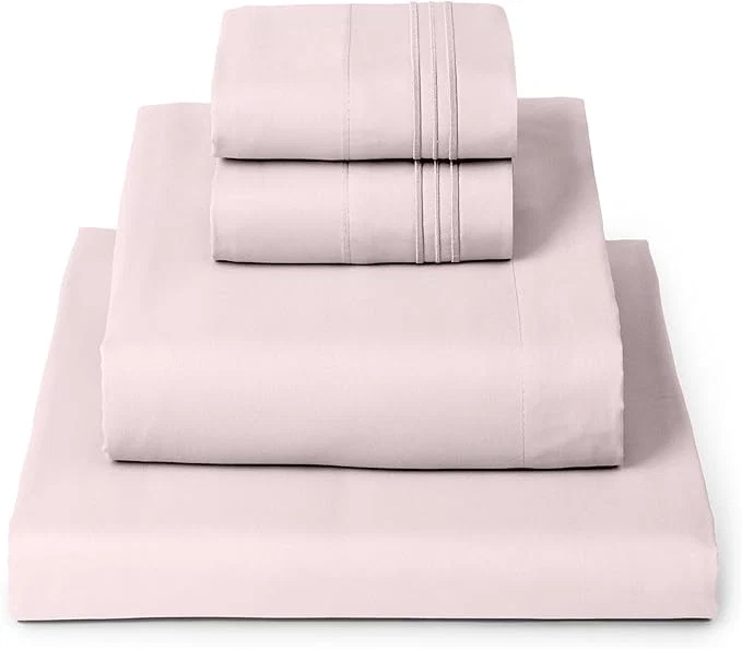 Elite Mellanni California King Sheets Set – 4 PC Iconic Collection Bedding – Hotel Luxury Extra Soft Cooling Bed Sheets – Wrinkle Fade Stain Resistant Cal King Blush Pink Trusted