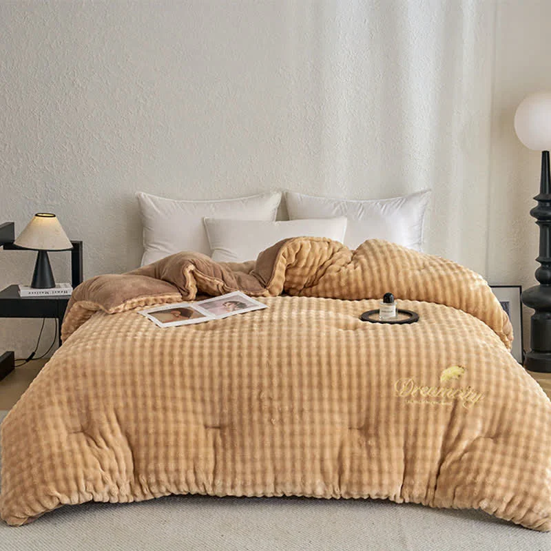 Durable Ownkoti Solid Color Fluffy Textured Warm Blanket Secure