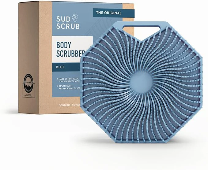 Premium Material Sud Scrub® Antimicrobial Silicone Body Scrubber Exfoliating Body Brush Dependable