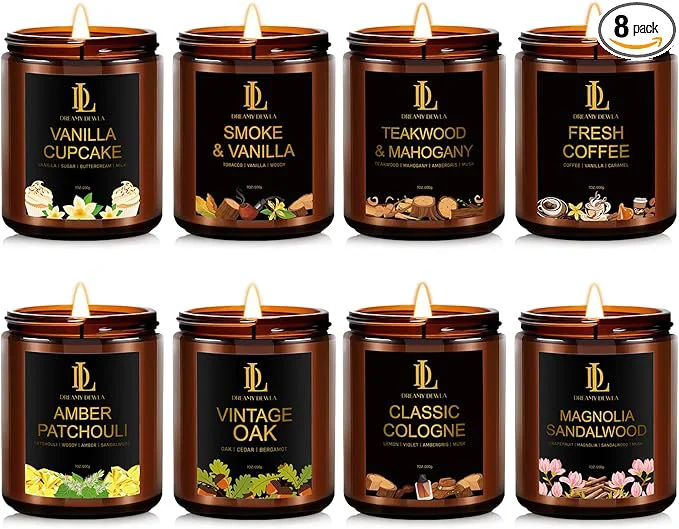 Comfortable 8 Pack Candles for Home Scented Scented Candles Gifts Set for Women Men Specialty