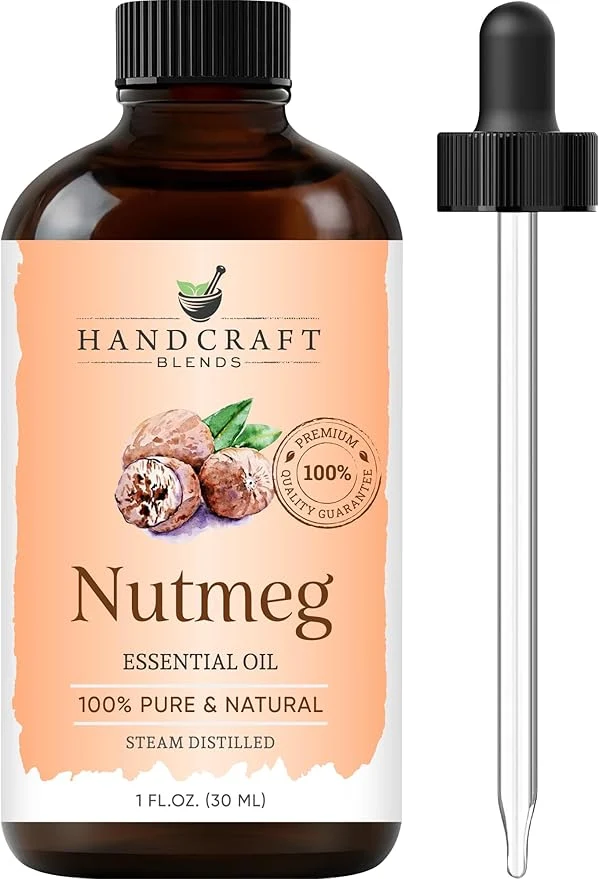 Elite Handcraft Blends Nutmeg Essential Oil – 1 Fl Oz – Pure and Natural – High-End