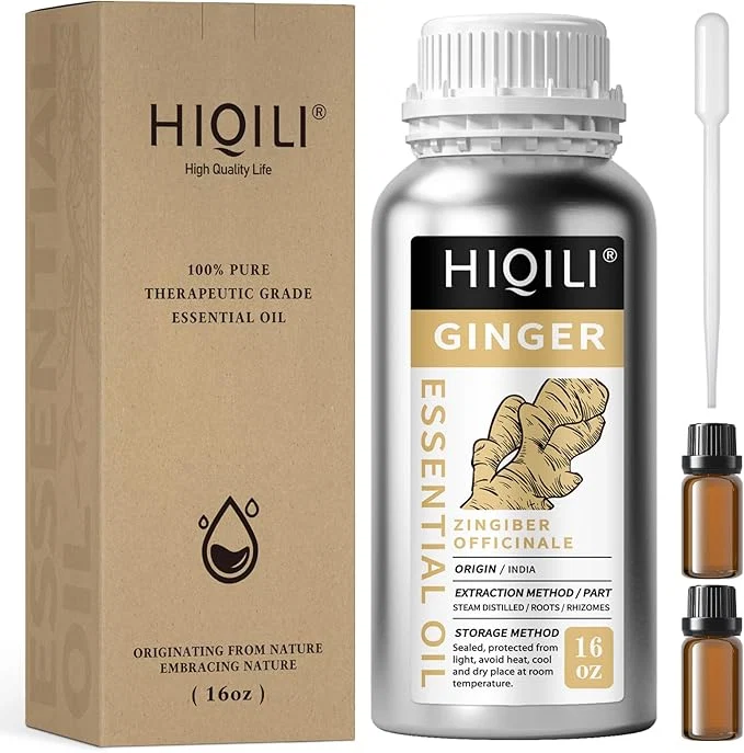Effective HIQILI 16 Fl Oz Ginger Oil Pure Natural Ginger Essential Oil Top-Quality