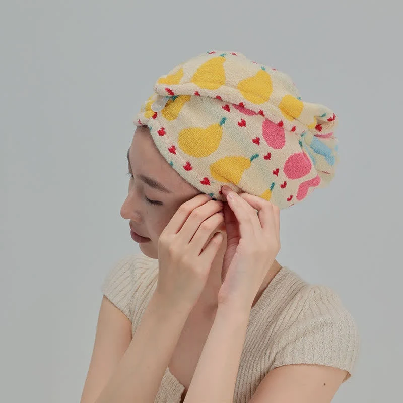 Classic Ownkoti Cotton Rural Pear Hair Drying Towel Wrap Professional