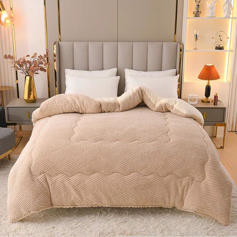 Authentic Ownkoti Wavy Striped Jacquard Sherpa Plush Blanket First-Class