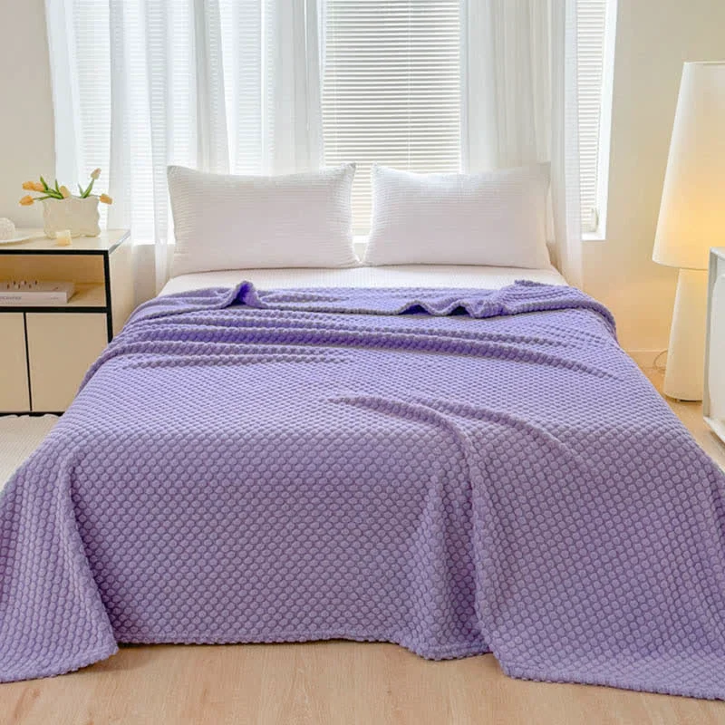 Eco-Friendly Ownkoti Polka Dot Jacquard Warm Throw Blanket Smooth