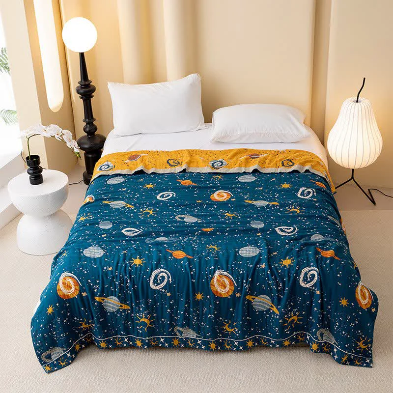 Functional Ownkoti Dreamy Galaxy Cotton Reversible Quilt Pure
